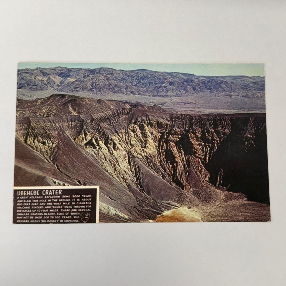 Vintage Ubehebe Crater Death Valley California Postcard Ferris H Scott 801